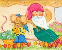 Kabouter Ploeps en Piepsie Muis genieten van de lentezon